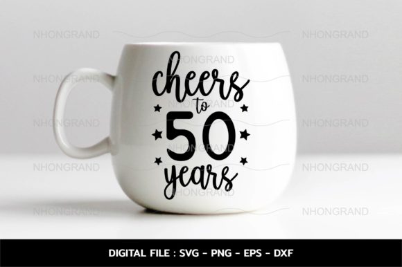 Cheers to 50years Anniversary Graphics for Local Business Branding