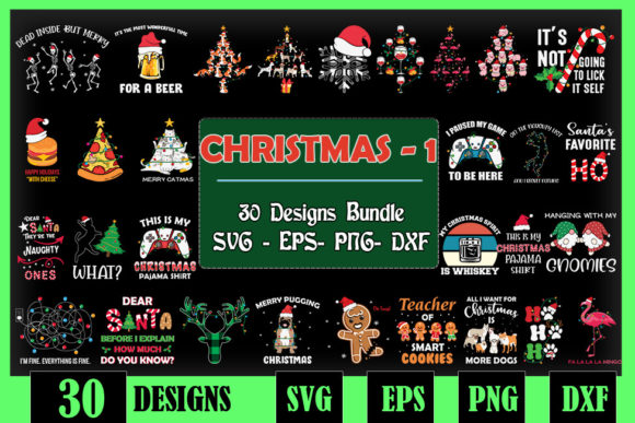 Christmas Bundle SVG 30 Designs Part 1