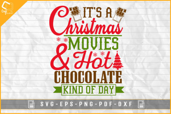 Christmas Movies & Hot Chocolate Graphics for Crafts