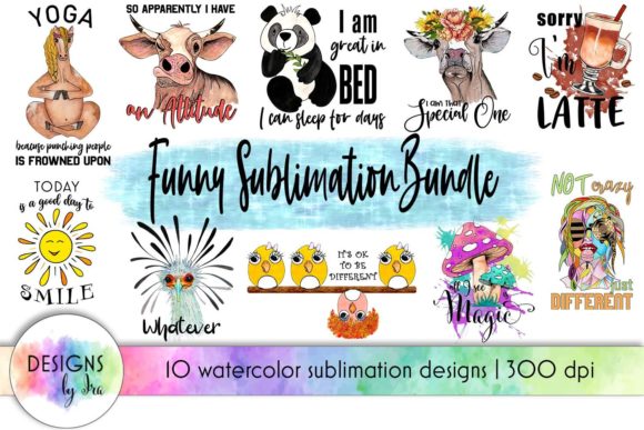 Fun Sublimation Graphics for Crafty Projects