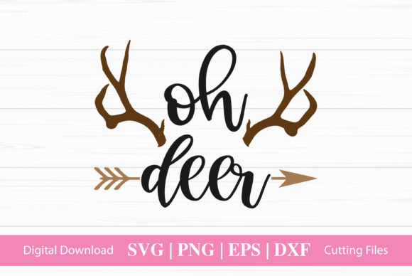 Funny Deer Christmas Graphics for Crafts