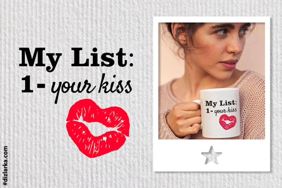 Kiss Lips, Funny Valentine Cards Graphics for Crafts