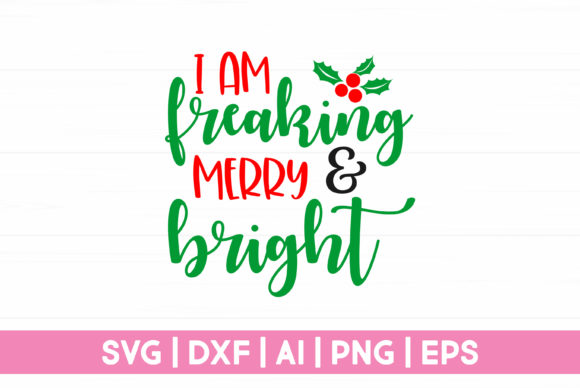 Merry Bright Funny Christmas Graphics for Crafts