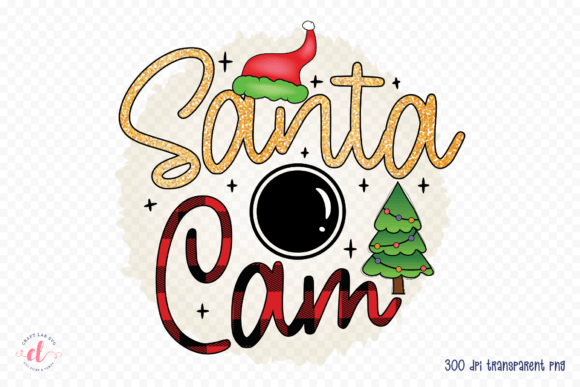 Santa Cam PNG for Christmas Graphics and Crafts