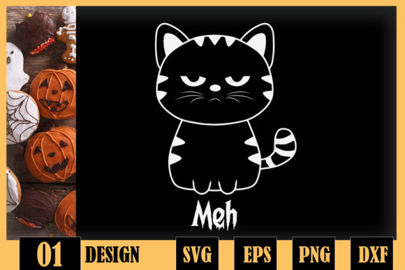 Sarcastic Funny Angry Cat MEH Halloween