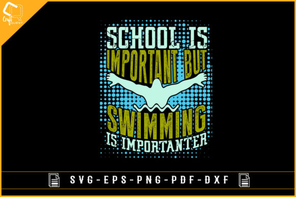Swimming Graphic for Crafts