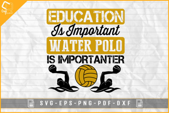 Water Polo Graphic for Crafts and Print
