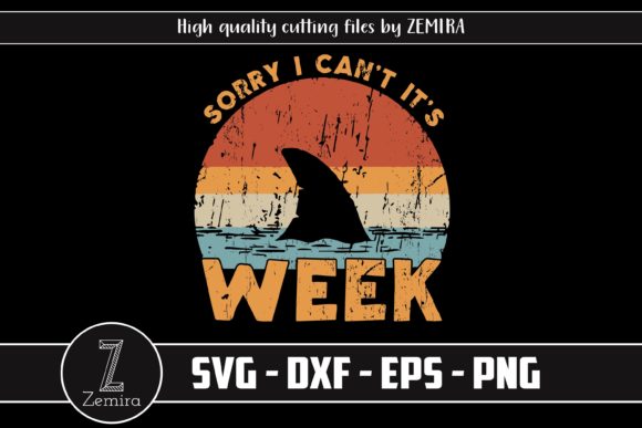 Week Funny Shark Graphics for Crafts