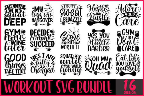 Workout-svg-bundle Graphics for Local Business Branding